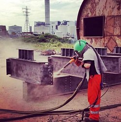 JOEBLAST TECHNICAL SERVICES LIMITED (LTD) ON GOING SAND BLASTING PROCESS